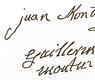 Firma de Juan y Guillermo Monturus