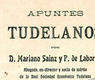 M. Sainz, Apuntes tudelanos