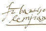 Firma de Bartolomé de Carranza