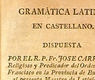 José Carrillo. Gramática latina (Pamplona 1817)