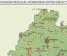 Educación preescolar. Distribución de centros pública y privada-curso 1987-88