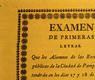 Examen de primeras letras