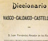 J. F. Amador de los Ríos; Diccionario vasco