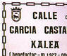 Placa de la calle García Castañón