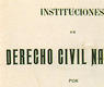V. Lacarra, Instituciones de Derecho Civil