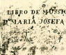 Libro de música de Dª Maria Josefa Marco